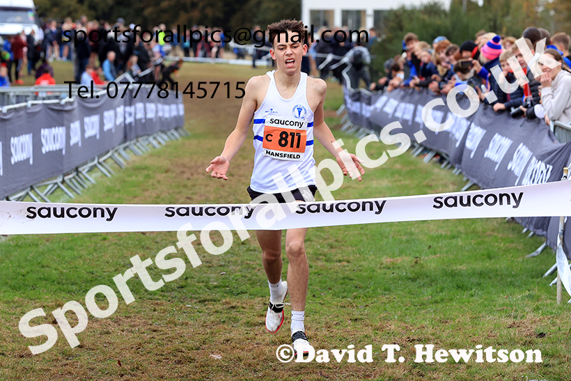 Boys Under-15s 2024 National Cross Country Relays, Berry Hill Park, Mansfield.   Photo: David T. Hewitson/Sports for All Pics